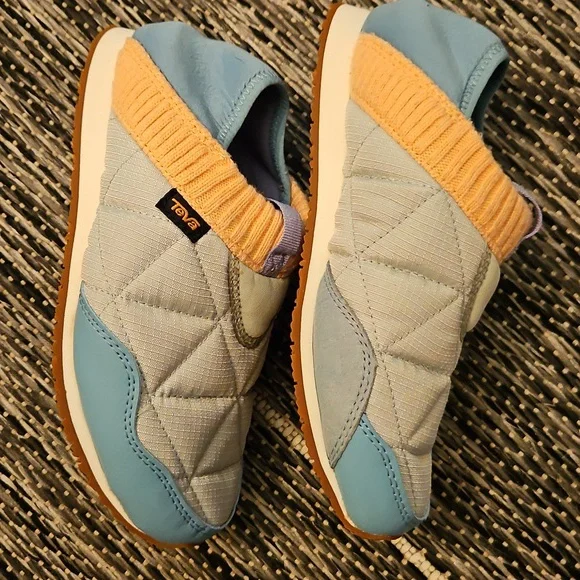 Teva Quilted Slip-On Sneakers - Blue and Cream - Picture 3 of 9